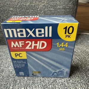 NEU Maxell 3-1/2" Disketten, Stck 10 formatiert 1,44 MB, mit Etiketten - Bild 1 von 6