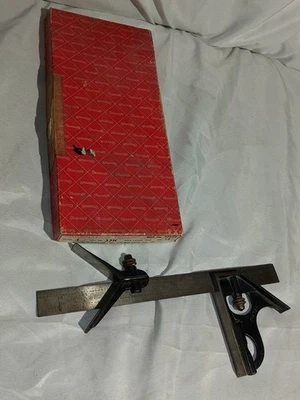 L.S.Starrett 3 Piece Vintage Combination Square  - Image 1 of 4