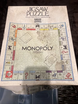 Vintage Parker Brothers Monopoly 625 Piece Jigsaw Puzzle - 21" x 21" - Image 1 of 3