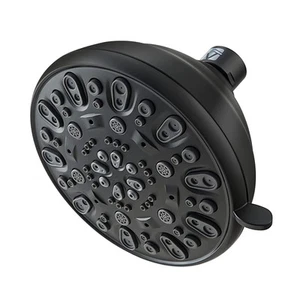High Pressure Shower Head 4.7" Rain Fixed Showerhead 7-Spray Setting with Adj... - Picture 1 of 6