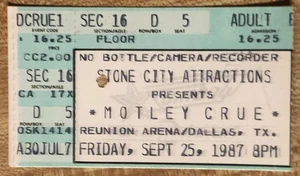 8 ORIGINAL MOTLEY CRUE 1987 GIRLS  TOUR 4x6 PHOTOS TICKET STUB RATT CINDERELLA - Picture 1 of 10