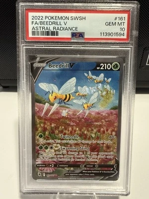 PSA 10 Gem Mint Pokémon Beedrill V Astral Radiance Full Alt Art #161 - Image 1 of 2