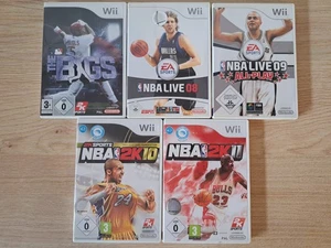 5 Nintendo Wii Spiele NBA Live08 & 09, NBA 2K10 & 11, MLB The Bigs EA Sports - Bild 1 von 16