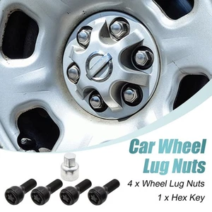 Tuercas de bloqueo antirrobo para llanta de rueda roscada M14 x 1,25 4 piezas con llave hexagonal para BMW - Imagen 1 de 7
