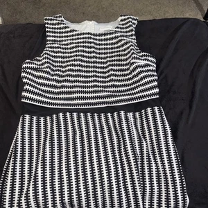 Women’s Size 16 Dress By Bisou Bisou Black And White - Picture 1 of 7