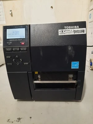 TOSHIBA B-EX4T2-GS12-QM-R-THERMAL  BARCODE LABEL PRINTER-(Powers On)-UNTESTED - Image 1 of 4