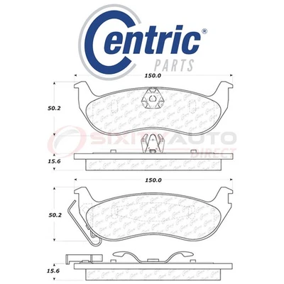 Centric Posi Quiet Disc Brake Pads w Shims for 2003-2011 Ford Crown Victoria jo Foto 1 de 4