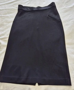 Whistles Black Jersey Straight Midi Skirt Uk Med Work Wear - Picture 1 of 10