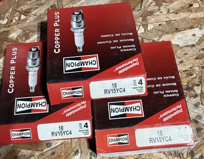 12 Champion NOS Copper Plus Spark Plug # 18 , RV15YC4 - Image 1 of 2