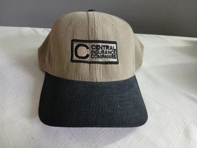 Central Insurance Companies Beige & Black Hat Ballcap Slazenger - Image 1 of 4