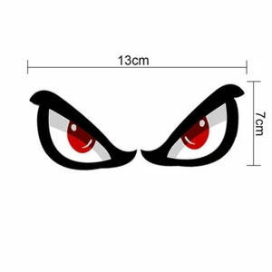 3D Angry Red Eye Car Stickers Motorbike Helmet Rearview Mirror Reflective Decals - Bild 1 von 8