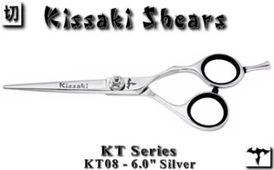 Kissaki KT Series KT08 6.0" Silver Hair Cutting Scissors Salon Hair Shears - Picture 1 of 2