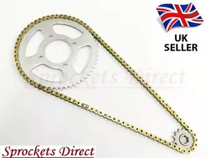 GOLD X-Ring Chain & and Sprocket Set for Yamaha YZF R1 (4XV,5PW) '98-03 - Picture 1 of 6