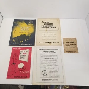 Vintage Sears & Craftsman Home Manual Lot of 5, Wiring, Saws, Motors, LOOK - Picture 1 of 7