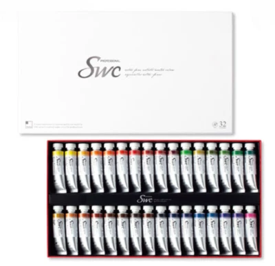 SHINHAN SWC Premium Professional Artist Grade Watercolor Paint Set 32colors 15ml - Image 1 of 4