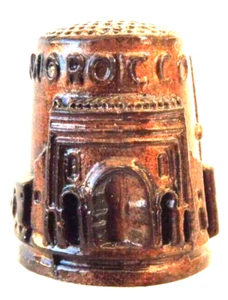 * DE A COUDRE DE COLLECTION THIMBLE METAL - MOROCCO - Imagen 1 de 2
