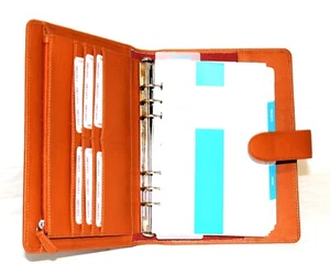 Organizador Unisex De Cuero Verdadero 6 Anillos A5 Planificador Semanal - Imagen 1 de 2