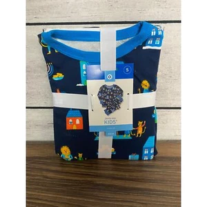 NWT Kids Target Hanukkah Blue Lions Print Matching Pajama Set - Size 5 - Picture 1 of 6