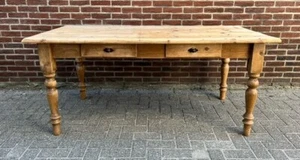 Tisch Ländlich Esstisch Schreibtisch Weichholz Kiefernholz 2 Schublade - Bild 1 von 12