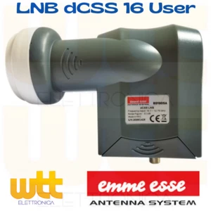 LNB dCSS SCR ILLUMINATORE OCCHIO CONVERTITORE 16UB SINGOLA USCITA SKY SKYQ 4K HD - Foto 1 di 1