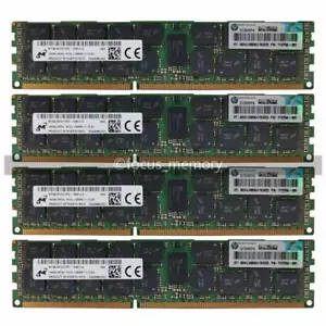 Micron 64G (4x16GB) DDR3-1600 PC3L-12800R 2Rx4 REG ECC RDIMM Server Memory 1.35V - Picture 1 of 6