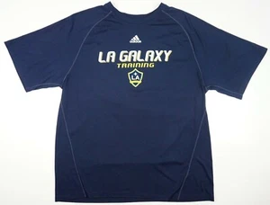 Adidas MLS Los Angeles LA Galaxy Training Climalite Shirt XL Blue soccer EUC - Picture 1 of 5