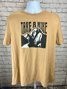 Old Navy T-Shirt Men's Size L Brown Cotton Graphic Print Crew Neck Short Sleeves - Picture 1 of 7