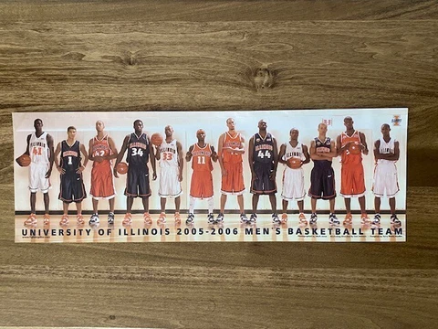 2005-2006 ILLINOIS FIGHTING ILLINI BASKETBALL POSTER 6" X 18" DEE AUGIE CHESTER Cover