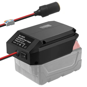 DC 18V to 12V Step Down Cigarette Adapter for Milwaukee 18V Battery Converter - Picture 1 of 9