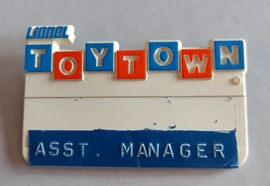 Vintage Lionel ToyTown Employee Name Tag * Rare* - Picture 1 of 2