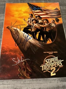 Super Troopers 2 Cast Signed Poster With COA - Picture 1 of 6