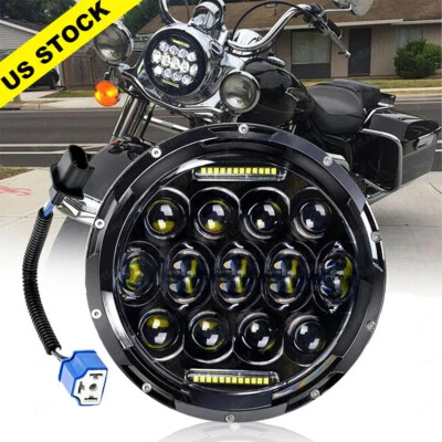 Faro LED alto/bajo de 7 pulgadas para Kawasaki Vulcan VN 500 750 800 900 1500 1600 Foto 1 de 4