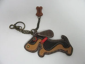 Chala Key Chain Dachsund Dog Bag Charm Puppy Brown Wiener Dog - Picture 1 of 4
