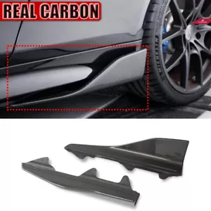REAL CARBON For BMW F87 M2 16-2020 Side Skirt Extension Lip MP Splitters Fins A - Picture 1 of 6