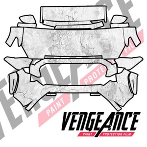 2024 Toyota Tacoma TRD Partial Front Pre-Cut Paint Protection Film Clear Bra PPF - Foto 1 di 4