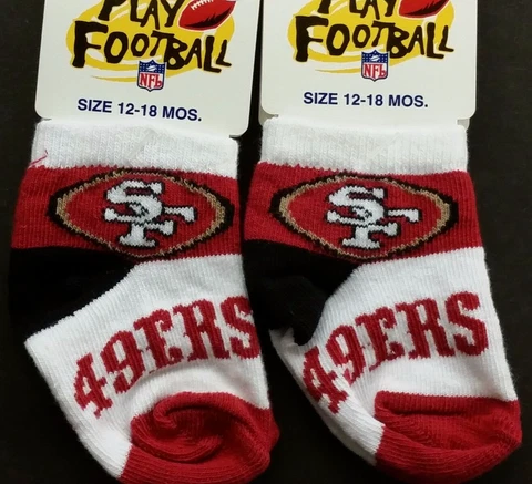NFL San Francisco 49ers - Infant Baby Socks (Size 12-18 Months)  (Lot of 2 Pair) Cover