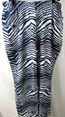 Zubaz Dallas Cowboys Mens Small thru X-Large Zebra Print Pants ACOW 18 Cover