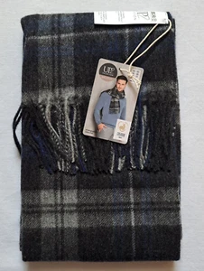 UP2FASHION Herren Winter Schal 180x32 cm Wolle 80%, Kaschmir 20% d.grau kariert - Bild 1 von 10