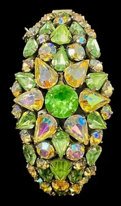 Vintage Signed VENDOME Aurora Borealis Prong Set Glass Rhinestone Bracelet - Picture 1 of 12