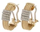 Roberto Coin Silk Weave Earrings With Diamonds 18K solid gold