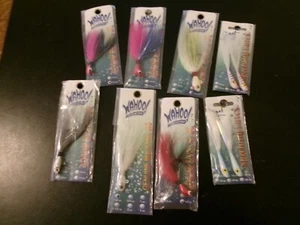 8 NEUE Packungen Wahoo Jigs sortierte Größe & Farben Paar 2 Packungen 10 insgesamt - Bild 1 von 5