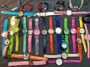 Women’s Colorful Watch Lot Of (30) Casual,Gemmed,Pink,Green,Blue - Picture 1 of 21