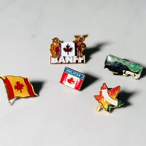 Kanada Emaille Pin Lot 5 Jaspis - Banff - Halifax - Kanadische Flagge - Quebec - Bild 1 von 7
