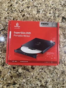 Iomega SuperSlim USB 2.0 8x DVD Drive Portable Writter (New In Package) - Picture 1 of 3
