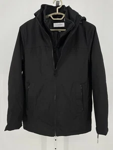 Calvin Klein Mens Infinite Stretch Jacket S Black Hood Fleece Lined Bib CM024493 - Picture 1 of 5