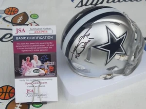 Flozell Adams signierter Dallas Cowboys Mini-Speedhelm mit The Hotel JSA COA - Bild 1 von 2