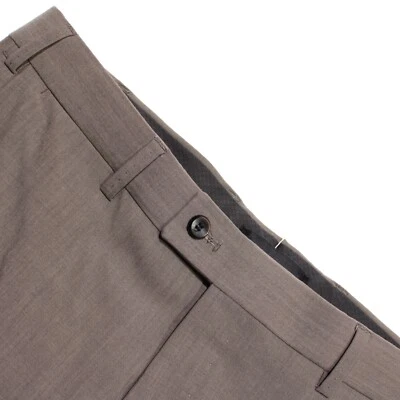 Pantalones de vestir Hiltl nuevos con etiquetas talla 50 (34 EE. UU.) Piacenza en marrón liso 100 % lana Foto 1 de 4