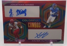 2023 Leaf Vivid Jonathan Mingo Xavier Hutchinson Dual Rookie Auto #1/8
