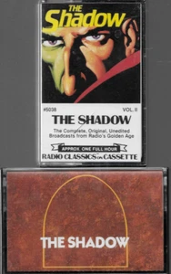 THE SHADOW KNOWS! 2 Vintage Cassette Tapes 4 Complete Radio Show Episodes - Picture 1 of 1