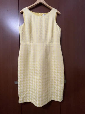 Vestido Vaina Jones Studio Separates Amarillo Pata de Gallo Talla 10 Foto 1 de 4